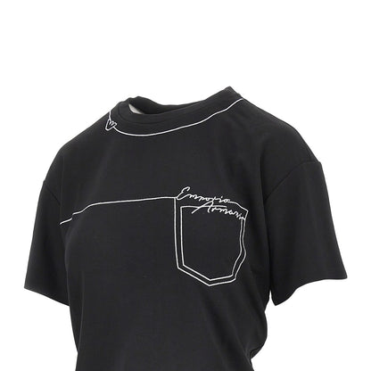 Emporio Armani Embroidered interlock jersey T-shirt