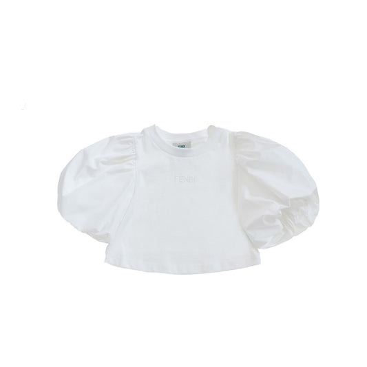 FENDI Cropped T-shirt with balloon sleeves