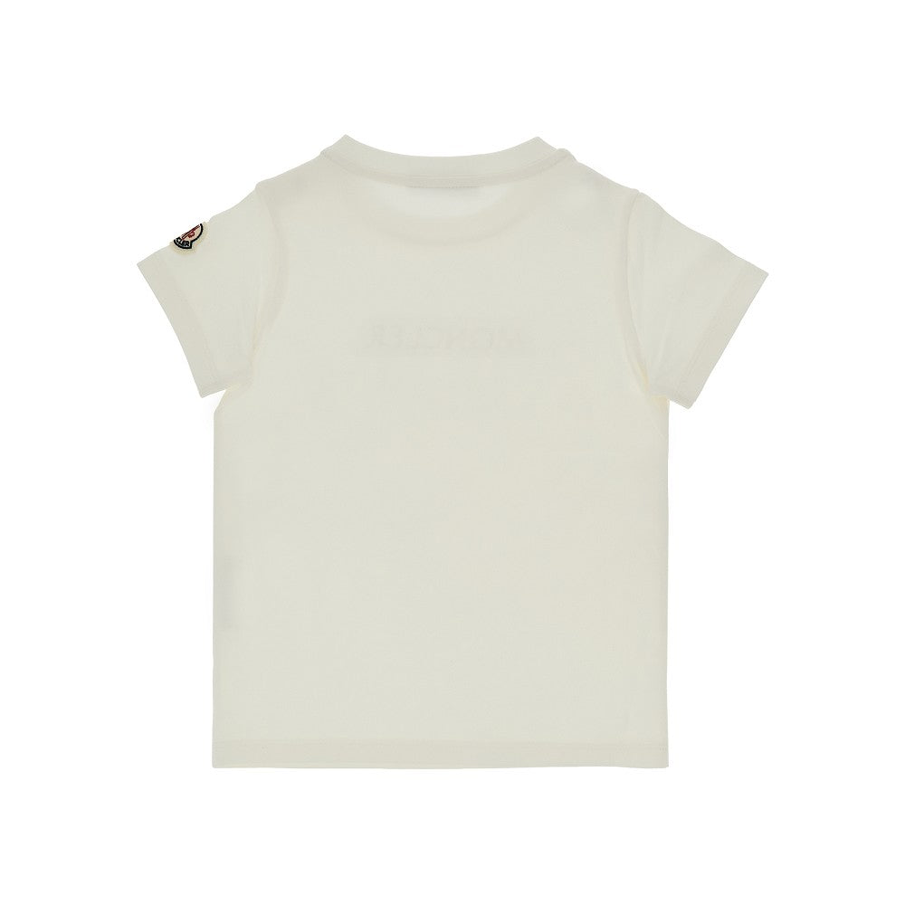 MONCLER Stretch cotton t-shirt with logo embroidery