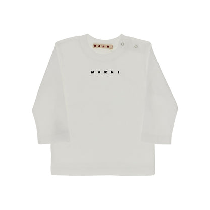 MARNI Long-sleeved T-shirt with logo print