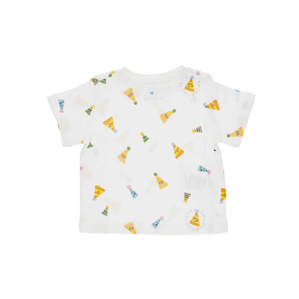 STELLA MCCARTNEY Party hats print T-shirt