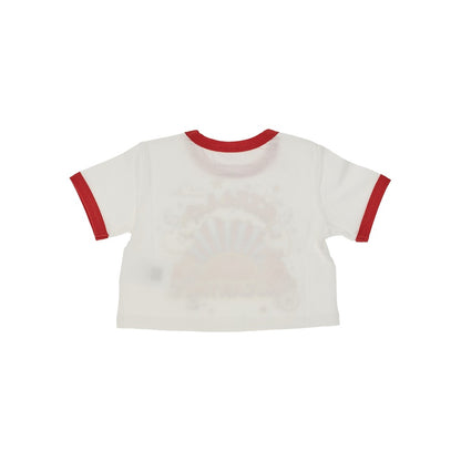 STELLA MCCARTNEY Graphic logo print cropped T-shirt