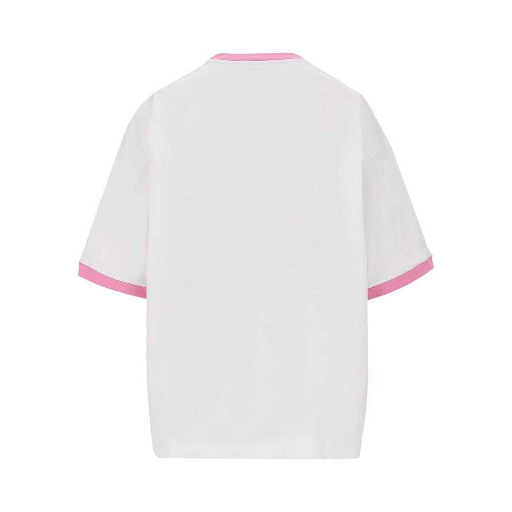 VERSACE Cotton T-shirt with 'Medusa Polaroid' print