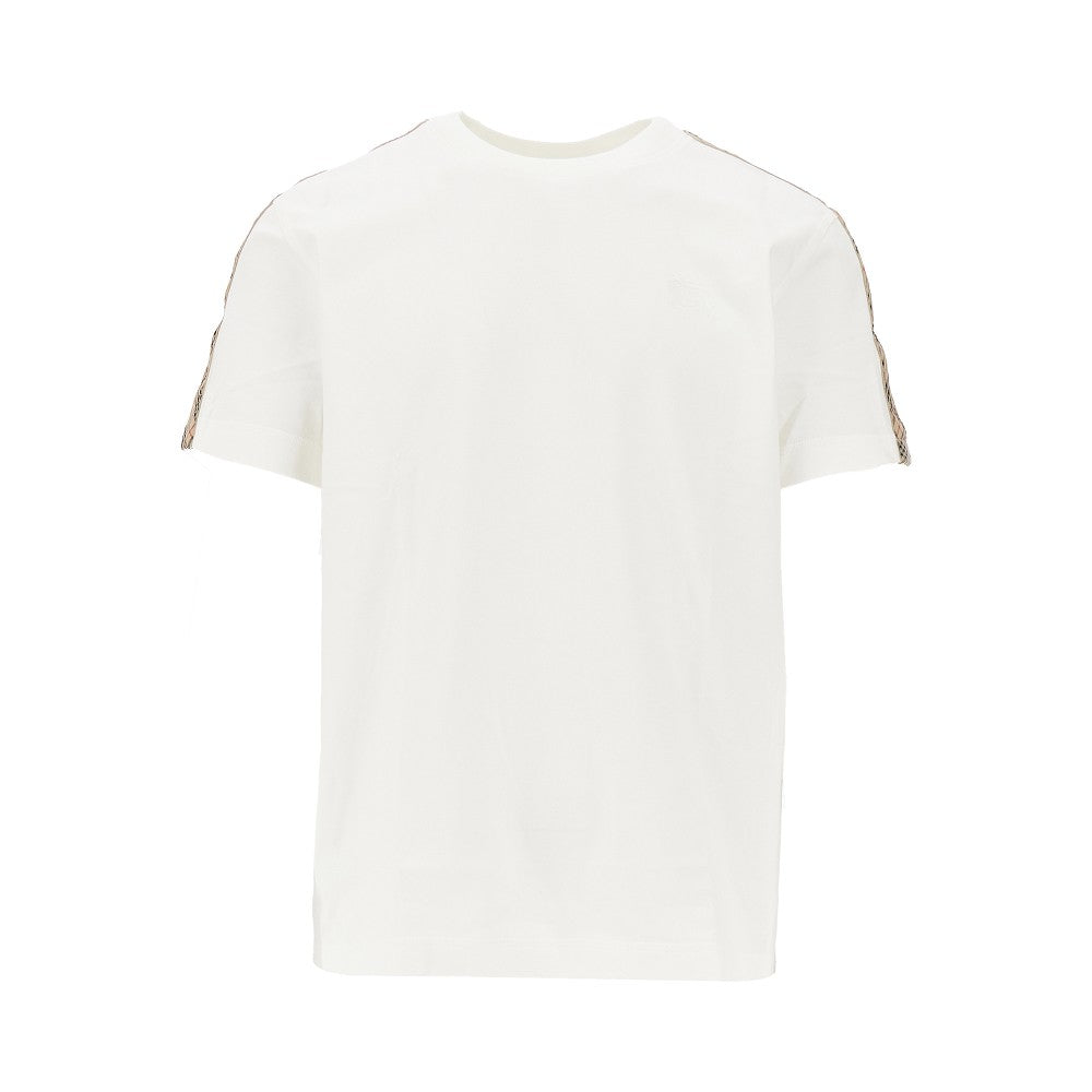 BURBERRY T-shirt with Check trimmings