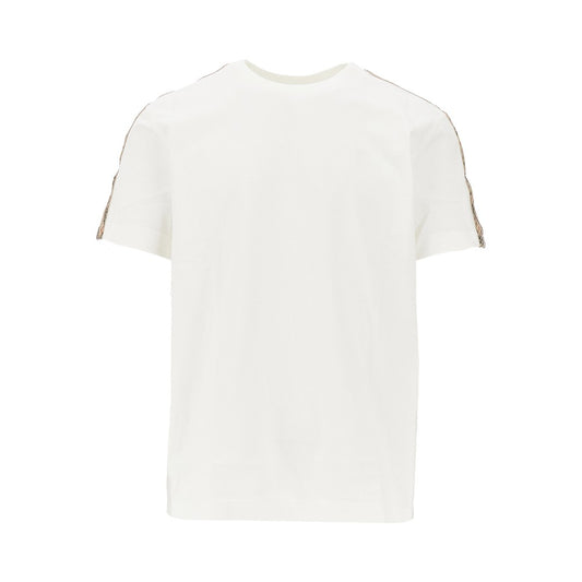 BURBERRY T-shirt with Check trimmings