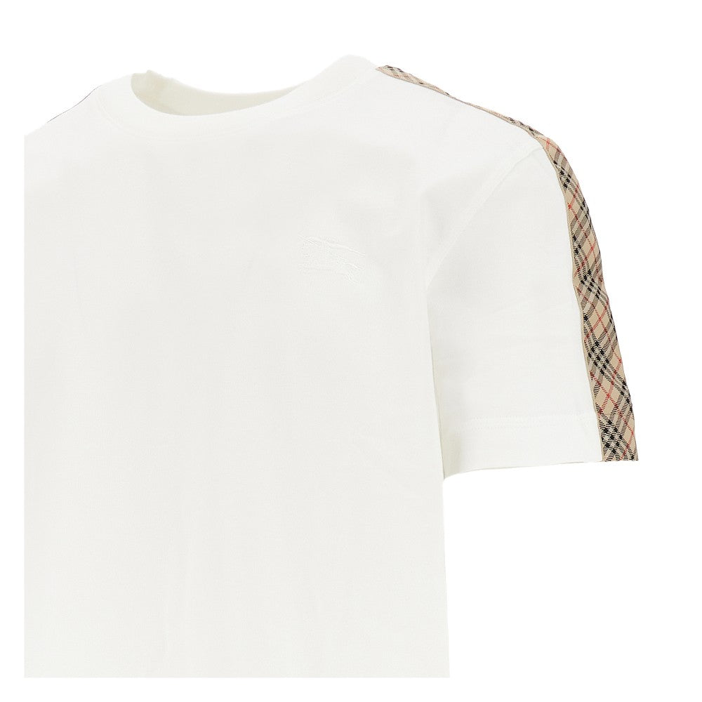 BURBERRY T-shirt with Check trimmings
