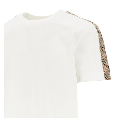 BURBERRY T-shirt with Check trimmings