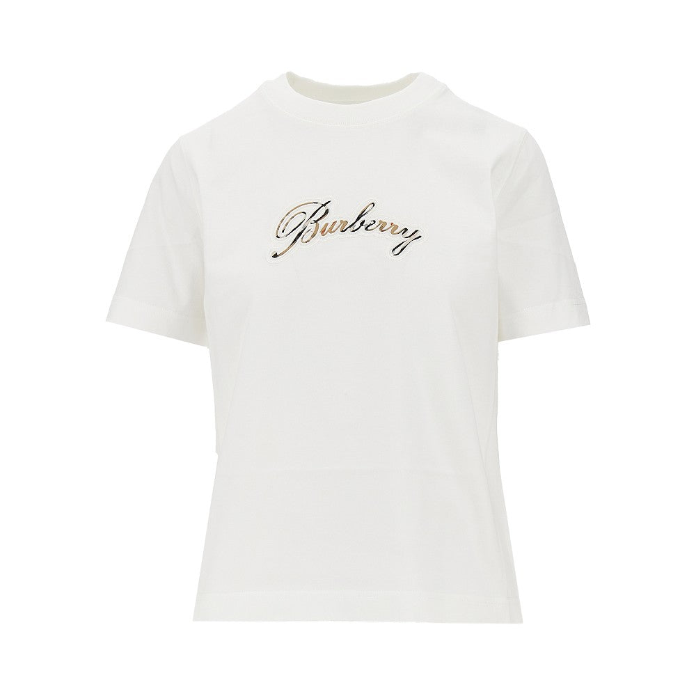 BURBERRY Logo embroidery T-shirt