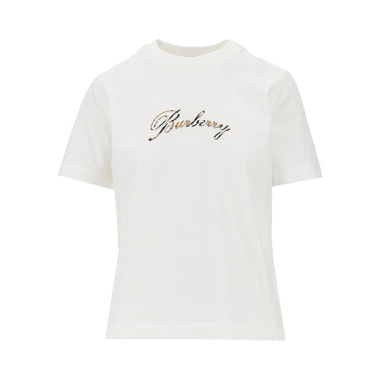 BURBERRY Logo embroidery T-shirt