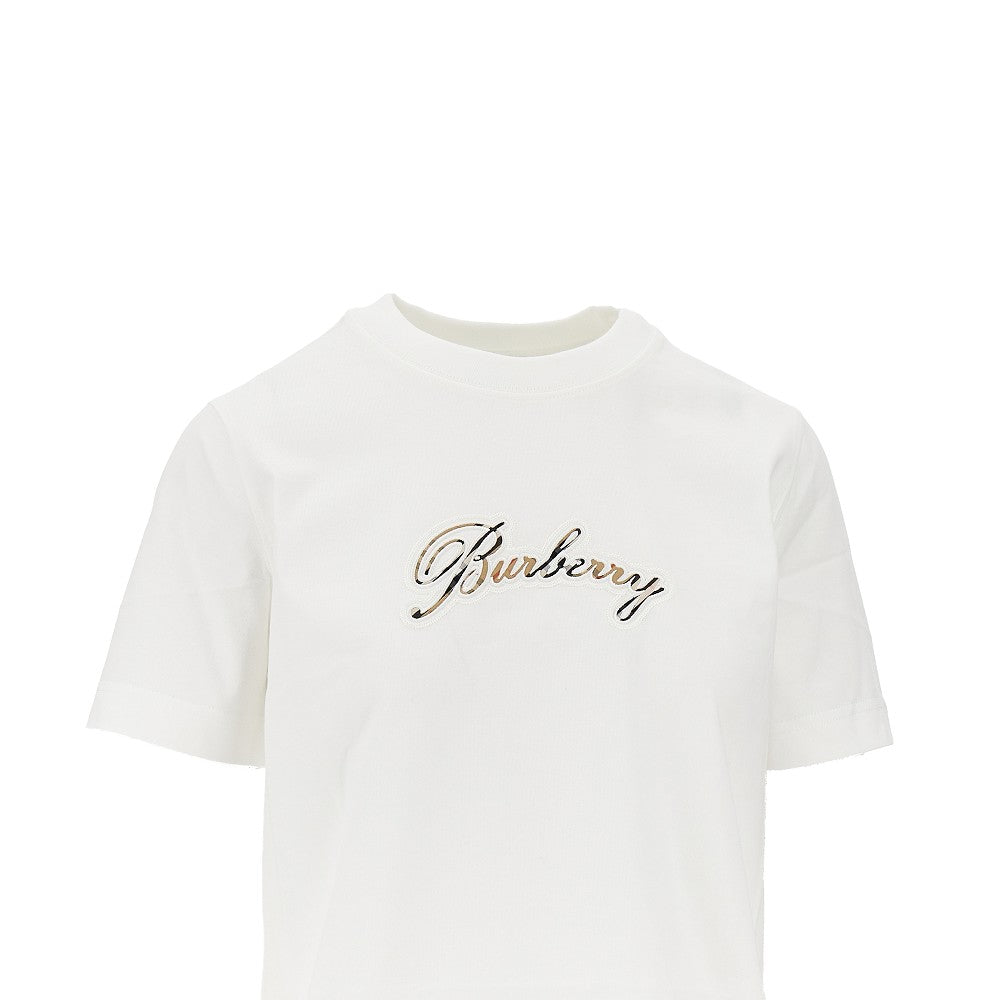 BURBERRY Logo embroidery T-shirt