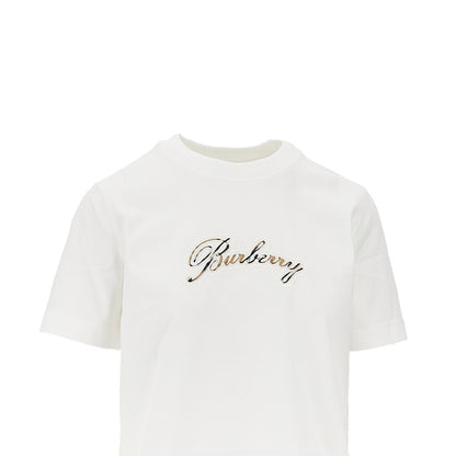 BURBERRY Logo embroidery T-shirt