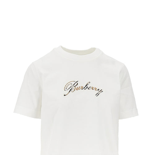 BURBERRY Logo embroidery T-shirt