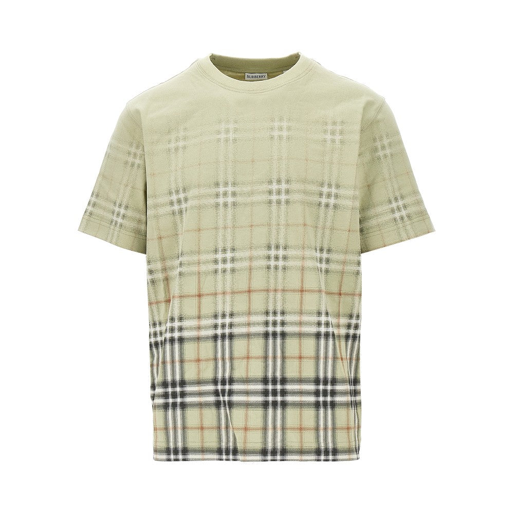BURBERRY Cotton T-shirt with faded Check motif