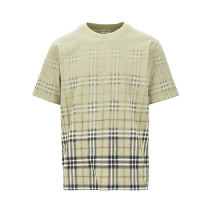 BURBERRY Cotton T-shirt with faded Check motif