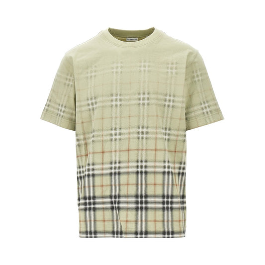 BURBERRY Cotton T-shirt with faded Check motif