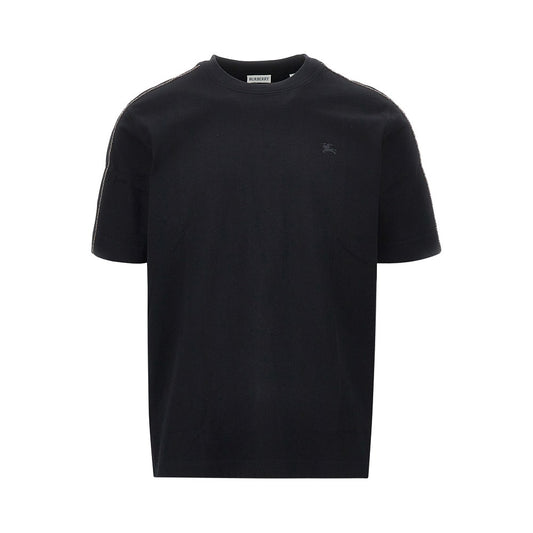BURBERRY T-shirt con profili Check