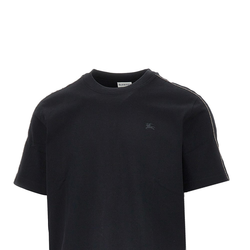 BURBERRY T-shirt con profili Check