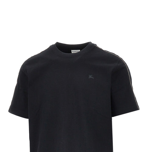 BURBERRY T-shirt con profili Check