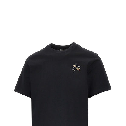 BURBERRY Flocked EKD motif T-shirt