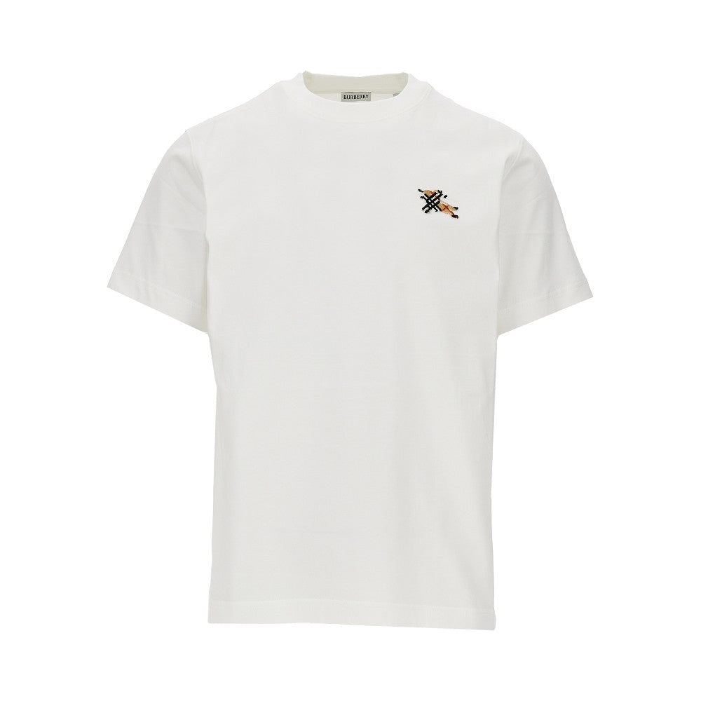 BURBERRY Flocked EKD motif T-shirt