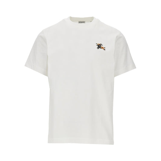 BURBERRY Flocked EKD motif T-shirt