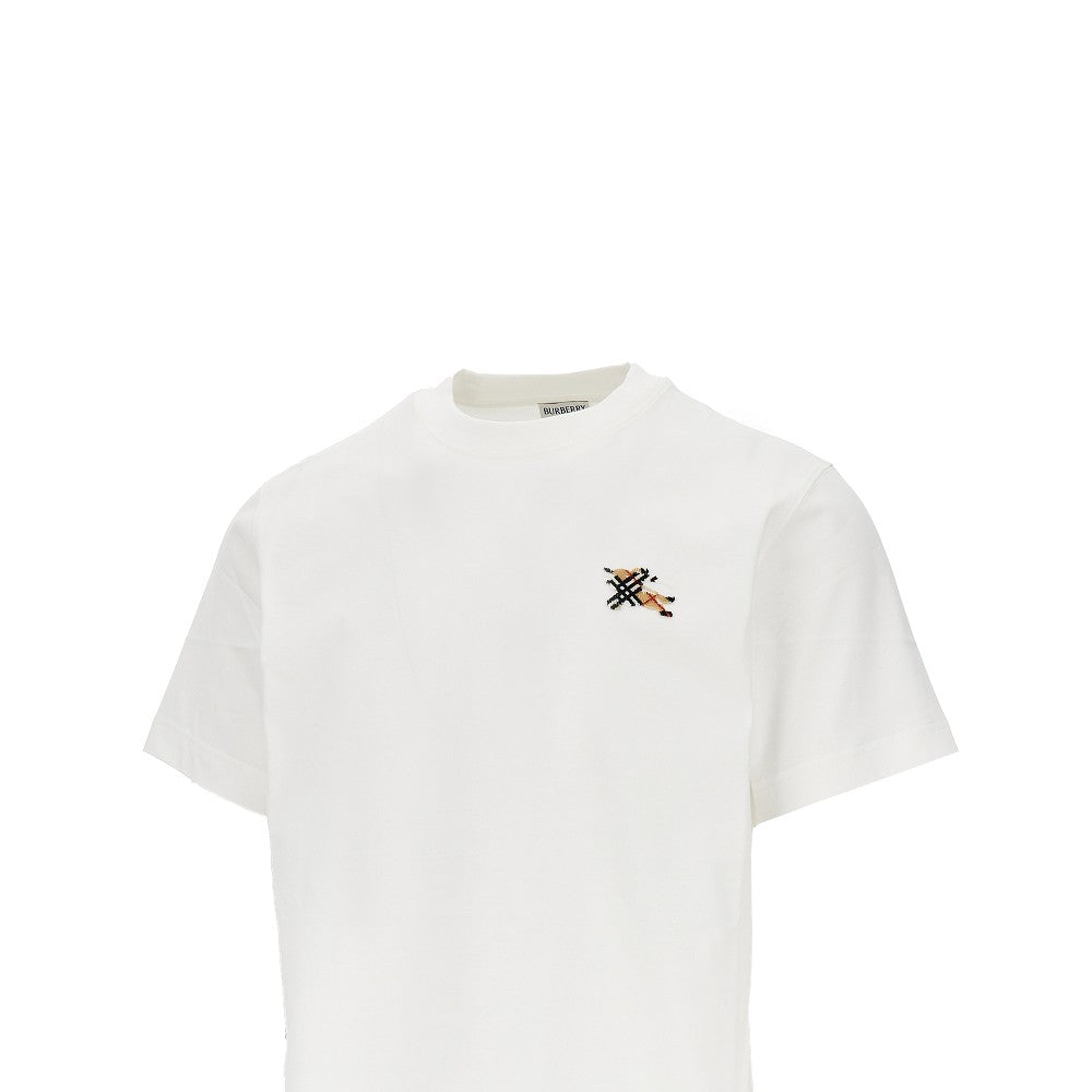 BURBERRY Flocked EKD motif T-shirt