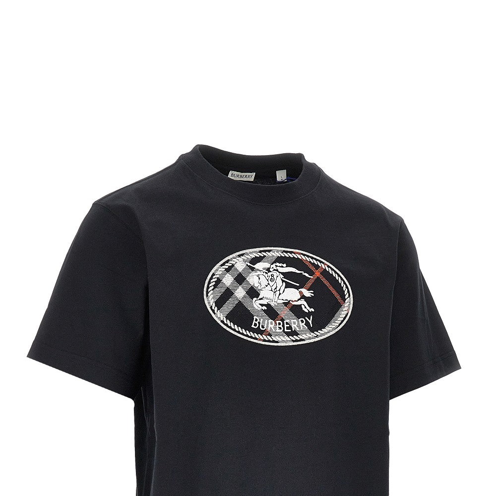 BURBERRY Knight Stamp' embroidery T-shirt