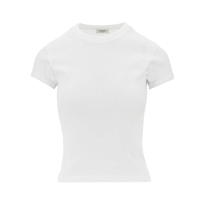 SAINT LAURENT Cassandre embroidery jersey T-shirt