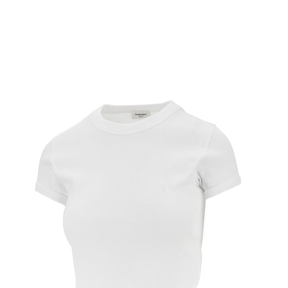 SAINT LAURENT Cassandre embroidery jersey T-shirt