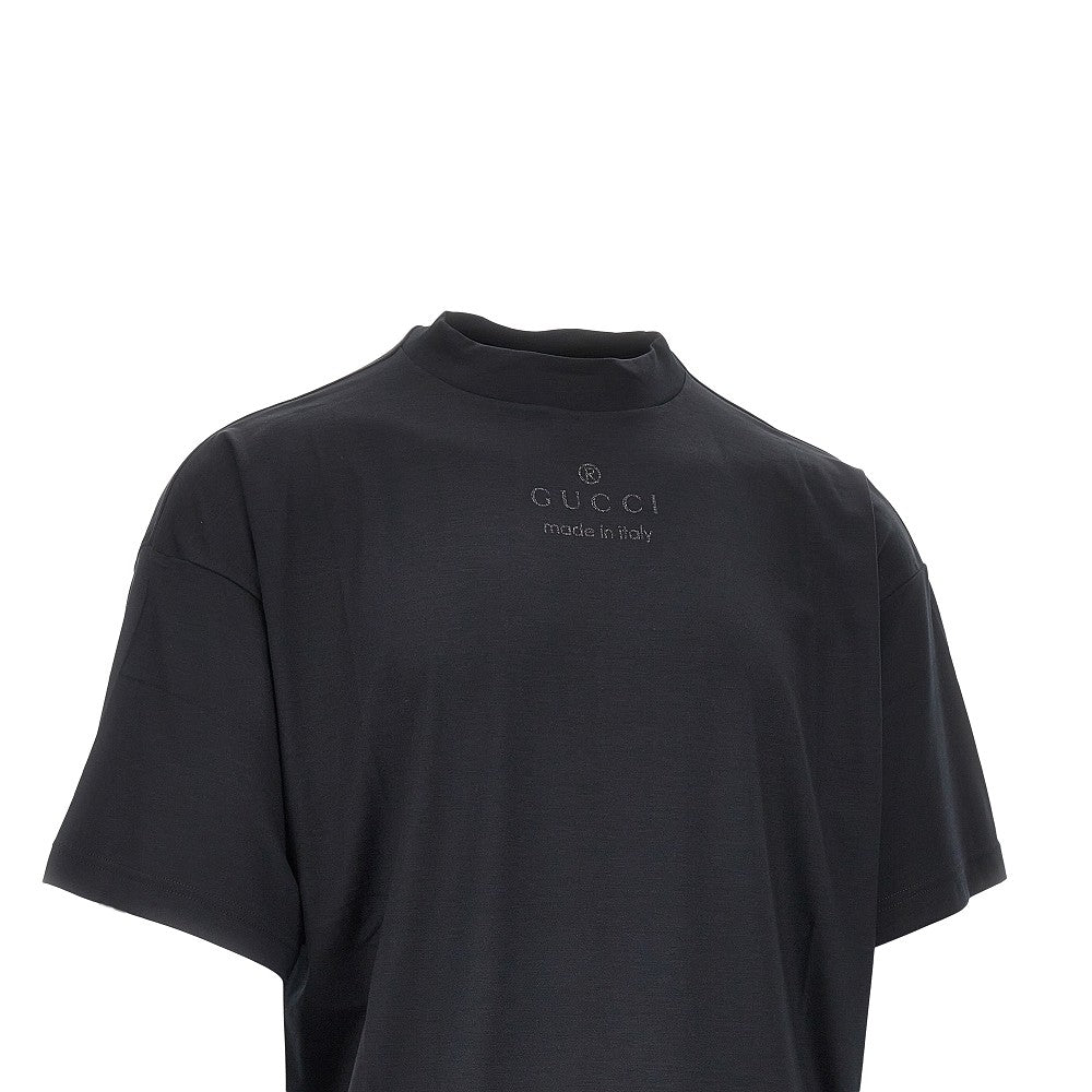 Gucci Glittered logo modal jersey T-shirt