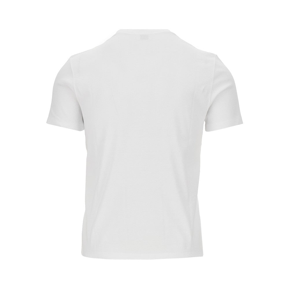 SAINT LAURENT Cotton T-shirt with logo embroidery