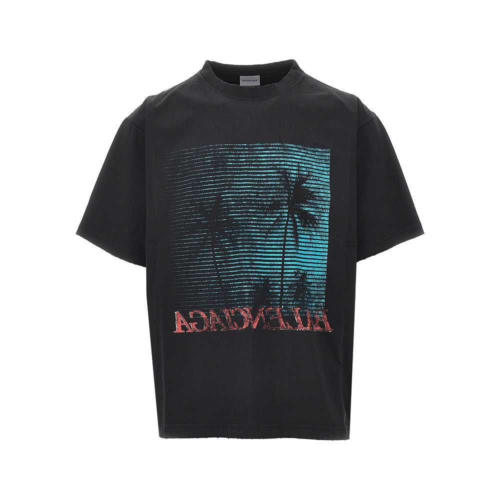 BALENCIAGA Front print oversized T-shirt