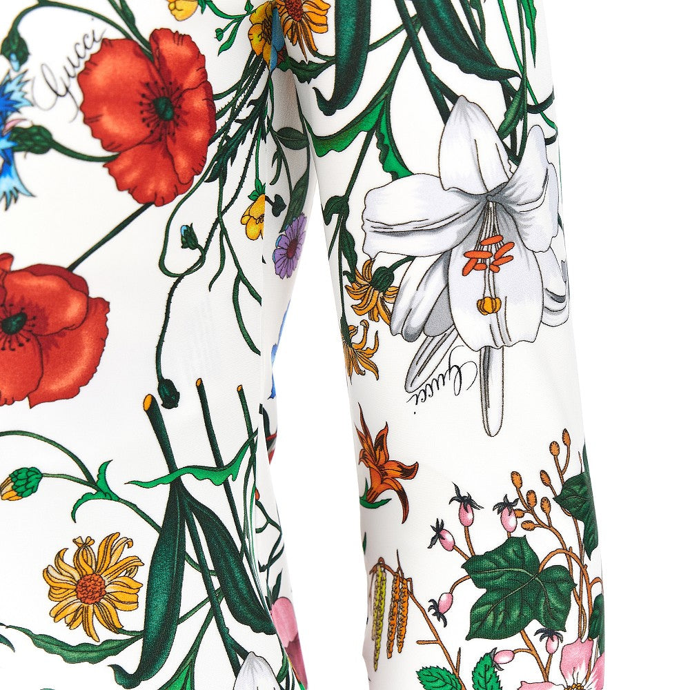 Gucci Floral print nylon jersey top