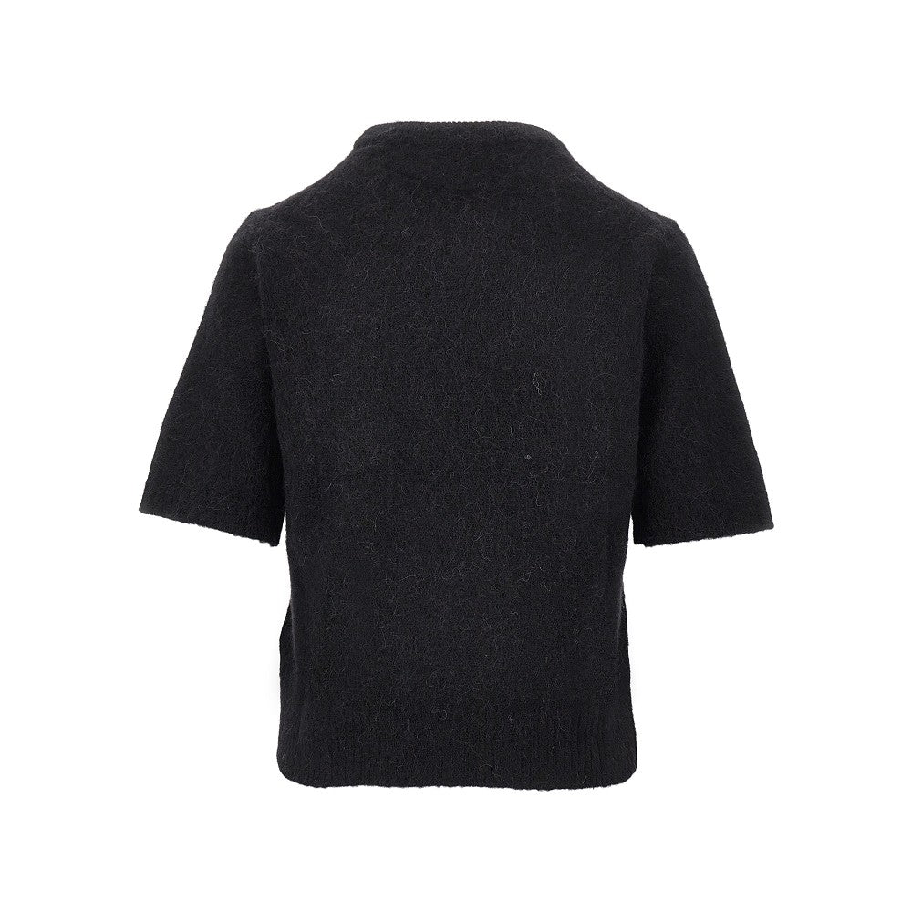 Ganni Wool-blend knitted top