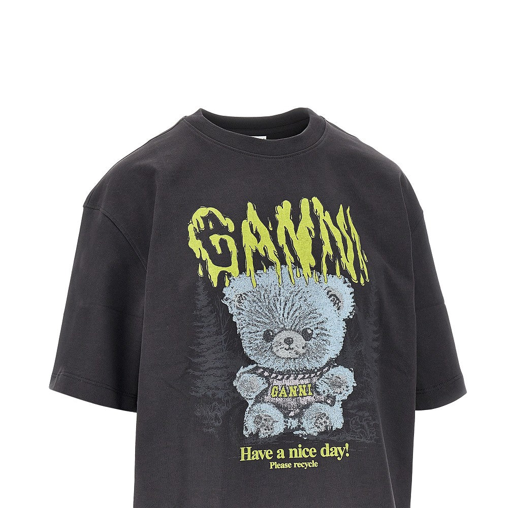 Ganni 'Forest Teddy' print Relaxed Fit T-shirt