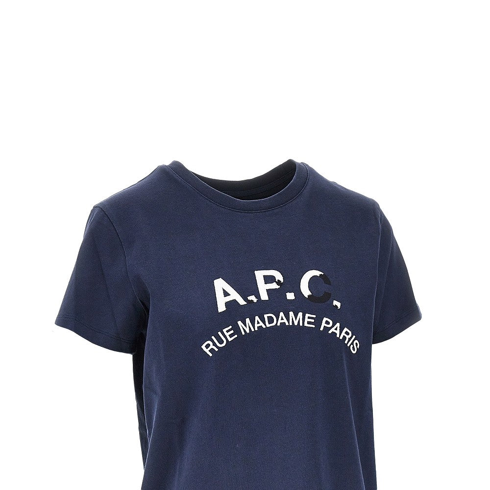 A.P.C. Vintage effect logo embroidery T-shirt