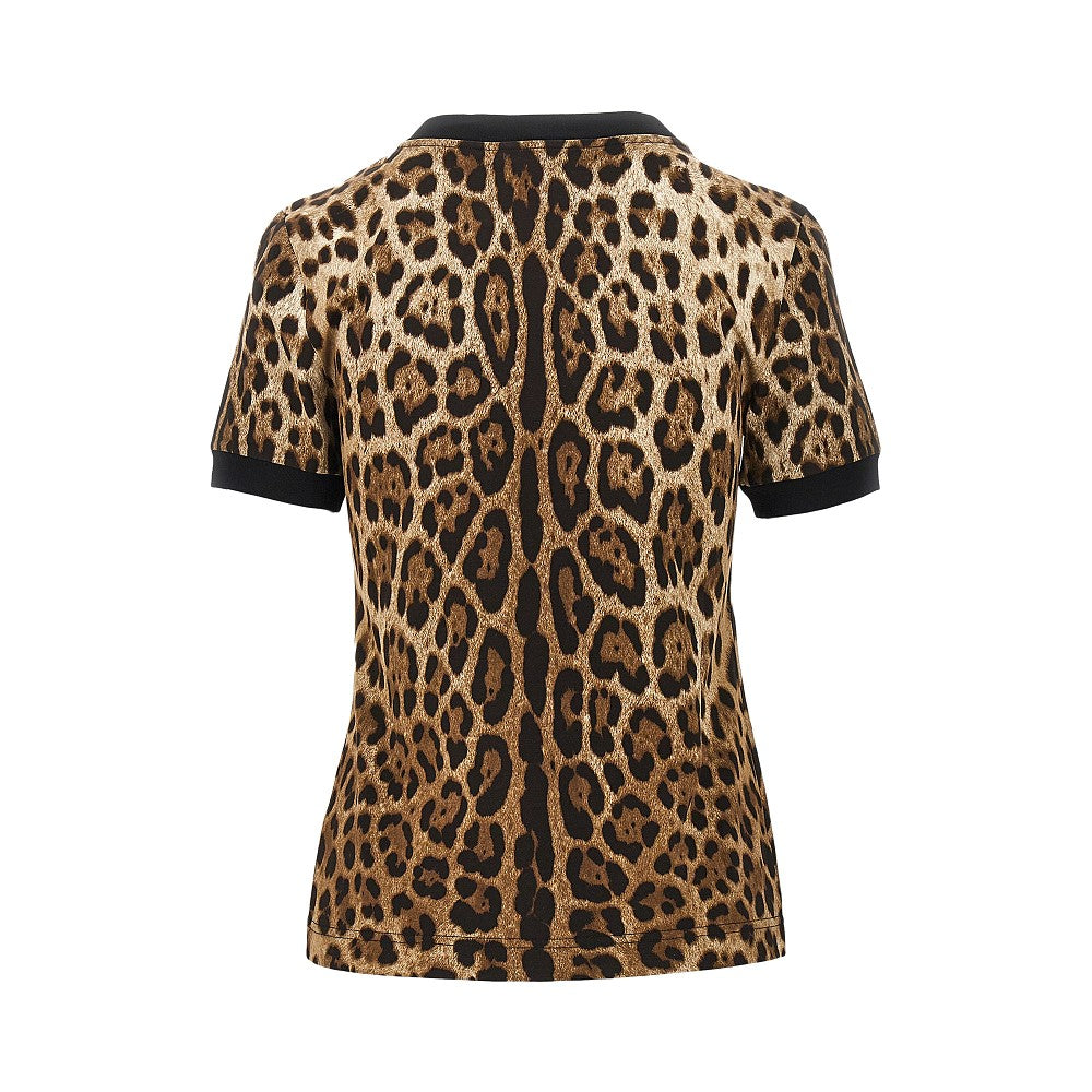 DOLCE&GABBANA Leopard-print jersey T-shirt