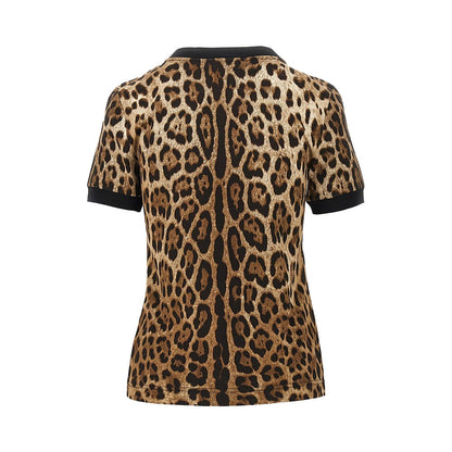 DOLCE&GABBANA Leopard-print jersey T-shirt