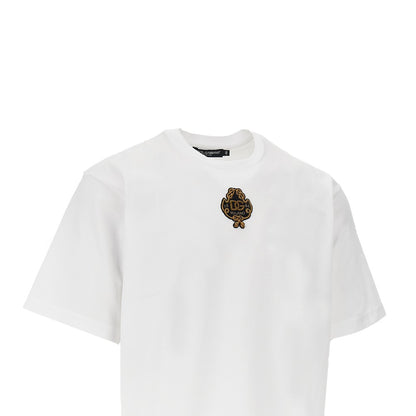 DOLCE&GABBANA Embroidered patch Boxy T-shirt