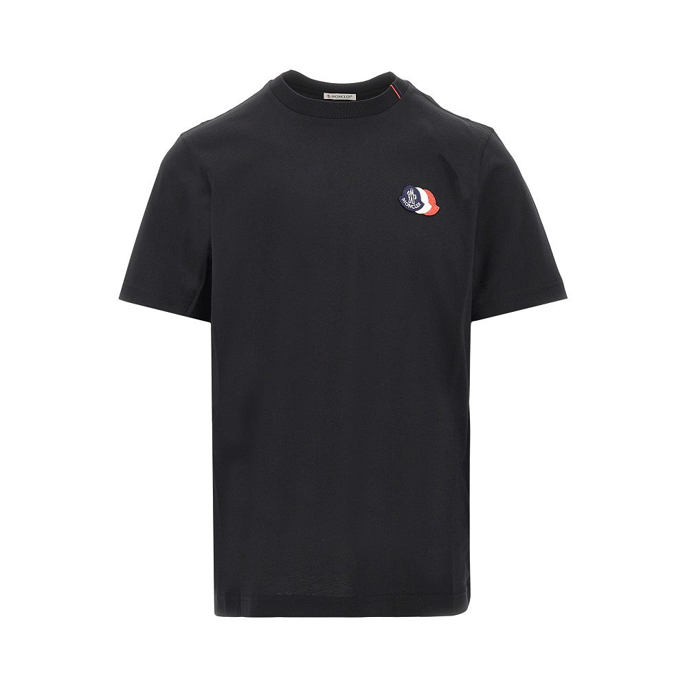 Moncler Tricolour embroidered logo T-shirt