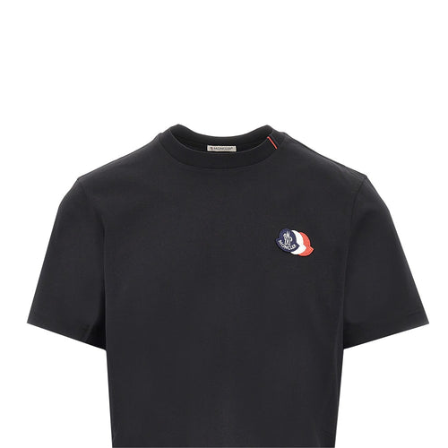 Moncler Tricolour embroidered logo T-shirt