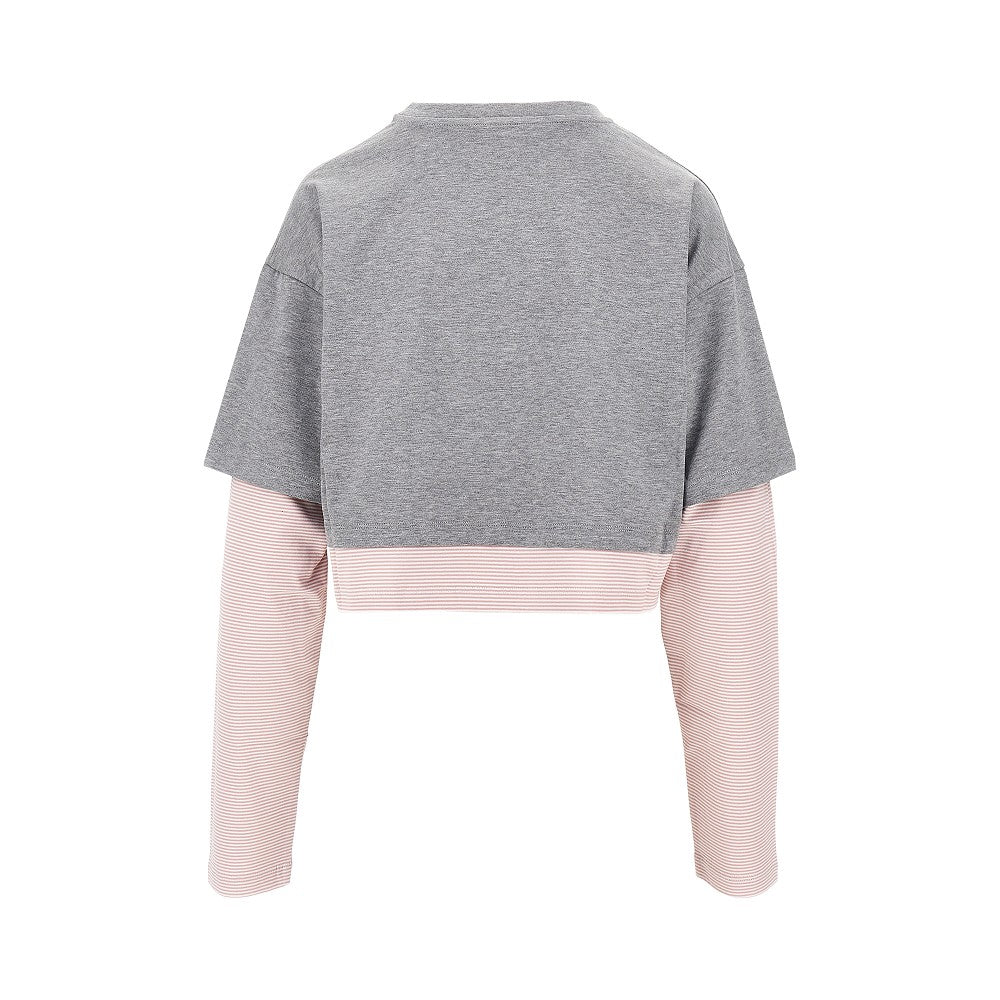 MIU MIU Layering effect cropped T-shirt