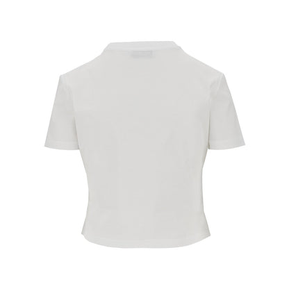 MIU MIU Logo patch cropped T-shirt