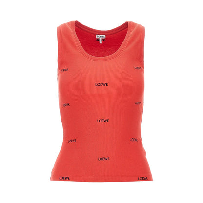 Loewe LOEWE embroidery ribbed tank top