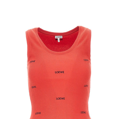 Loewe LOEWE embroidery ribbed tank top