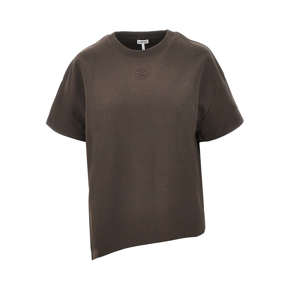 Loewe Anagram embroidery asymmetrical T-shirt