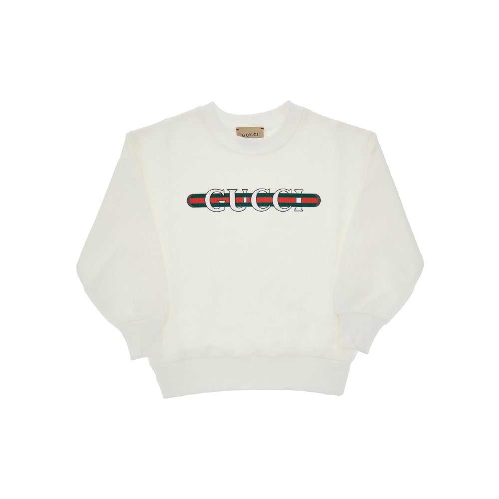GUCCI Logo print french terry sweatshirt