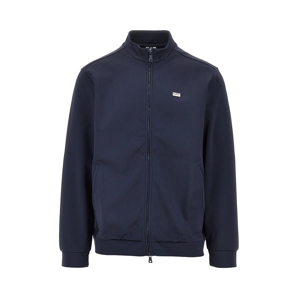 EA7 Full-zip sweatshirt with logo plate