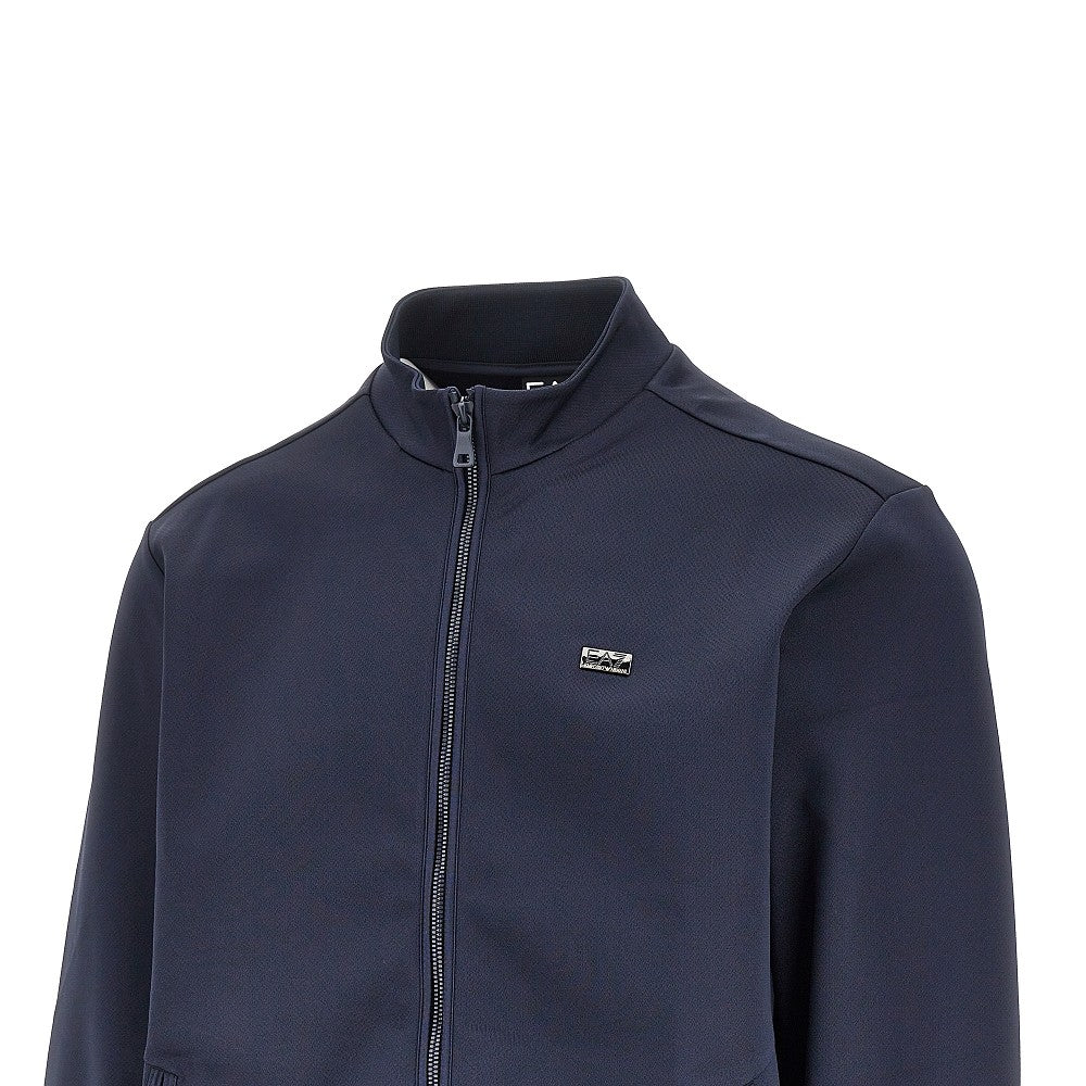 EA7 Full-zip sweatshirt with logo plate