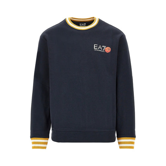 EA7 Cotton sweatshirt with logo print